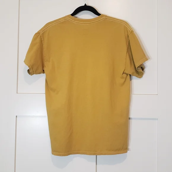 The Beatles 100% Cotton Tee Shirt Mustard Yellow Charcoal Gray Size S/M - Picture 5 of 7